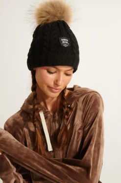 Beanie Zwart DOTTO LEMONWOOD