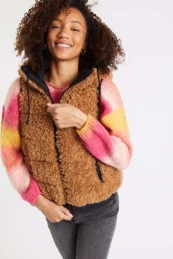 Gewatteerd jack Bruin DULCIE WOODPARK