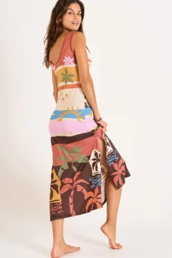 Jurk Bruin MEHITI BEACHDRESS
