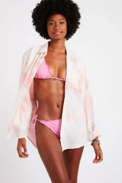 OVERHEMD Tunique Beachwear rose PAROO ARUTA S