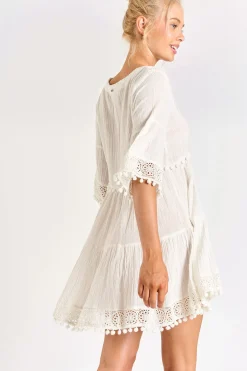 STRANDKLEDING TUNIEK Ecru NATALI JAYANY